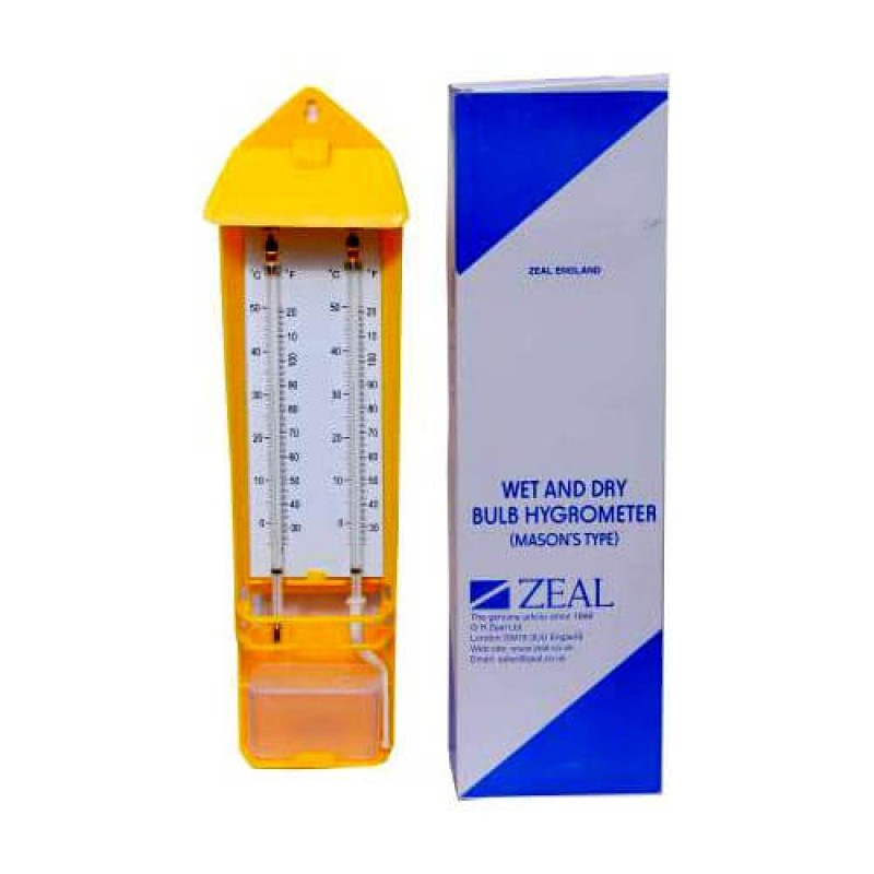 Zeal Wet and Dry Bulb Hygrometer – Mason’s Type Humidity & Temperature Measuring Instrument