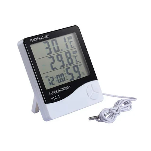 HTC-2 Temperature Humidity Digital Hygrometer with Clock